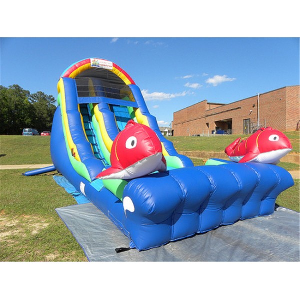 Commercial Inflatable Slide Dual Water Slide With Pool Inflatable Trampolines Slide for Party Rental Business