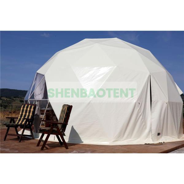 Luxury Hotel PVC Cover Resort Dome Tent Glamping 2 Beds Room For Family Holiday