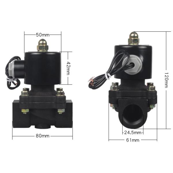 3/4 Inch Plastic Electric Solenoid Valve For Water Air Liquid 12VDC 24VDC 110VAC 220VAC