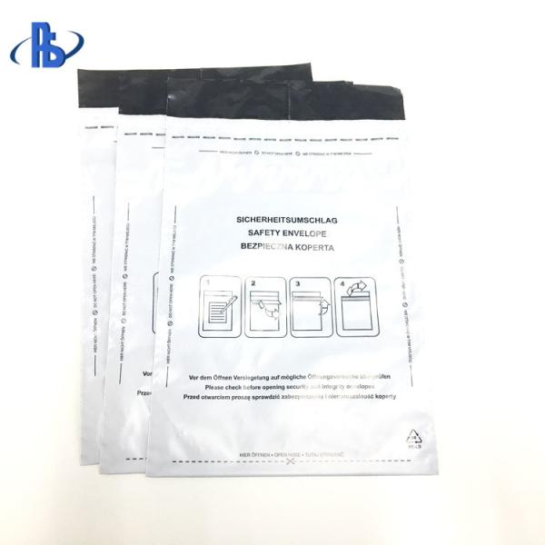 Clear / Opaque Tamper Evident Security Bags , Self Adhesive Tamper Proof Bags