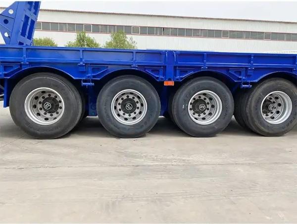 4 Axle Lowbed Semi Trailer Truck 120ton Super-Wide Gooseneck Trailer