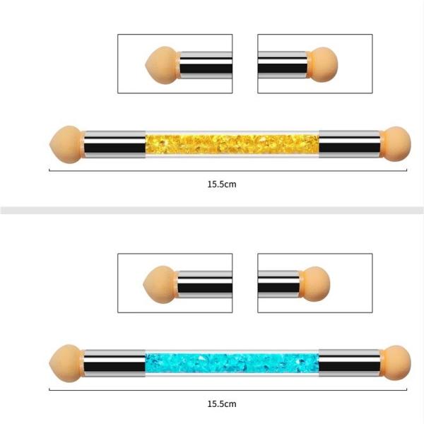 Nail Gradient Shading Pen Double Head Sponge Acrylic Nail Brush for Nail Art Painting