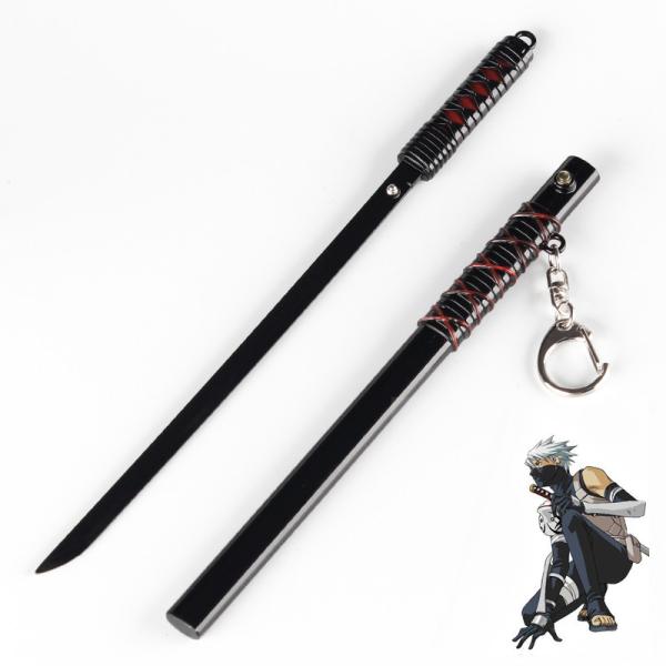 Narutu Kakashi Anbu Zinc Alloy 3D Model Keychain Mini Katana Sword
