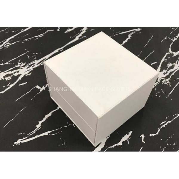 High End Plain Luxury Packaging Boxes , Elegant Retail Matte Matte White Gift Box