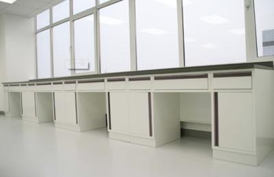 Heavy Duty Chemistry Lab Furniture Smooth Surface Grey Color Anti Corrosive