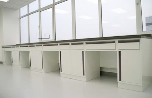 Heavy Duty Chemistry Lab Furniture Smooth Surface Grey Color Anti Corrosive