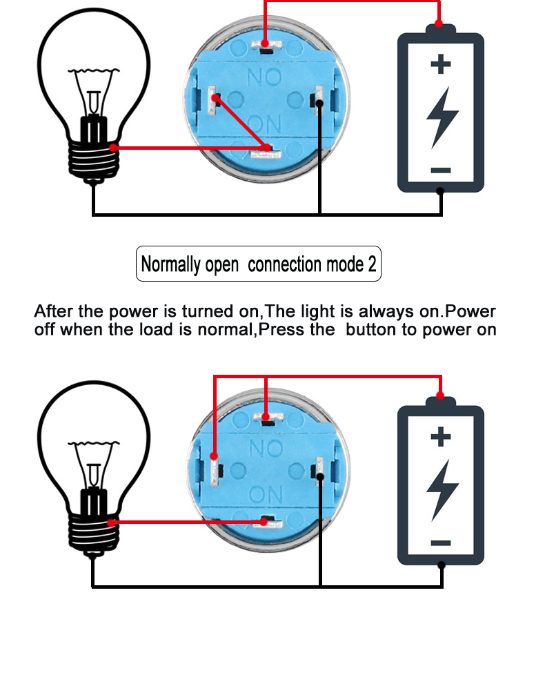 12mm Metal Push Button Switch Momentary 1NO Oxidized Black Shell With High/Flat Head  Power LED 6V 24V 220V Switch