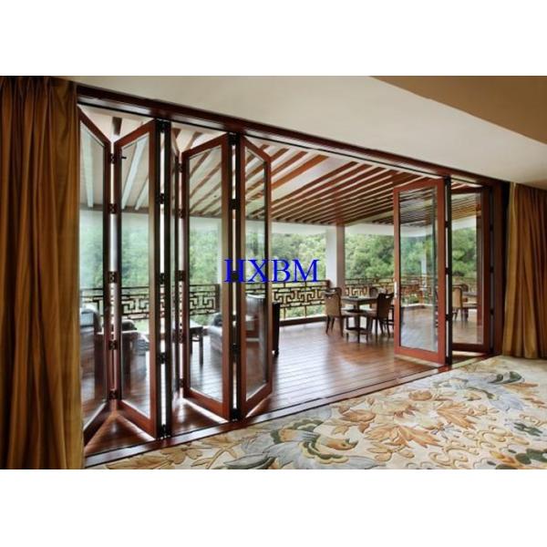 Закаленное вызревание ясного стеклянного алюминиевого возникновения дверей складчатости вплотную анти-