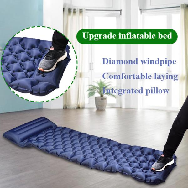 Lightweight Moistureproof Feet On Automatic Inflatable Mattress 190cm Lenght TPU Sleeping Camping Mat