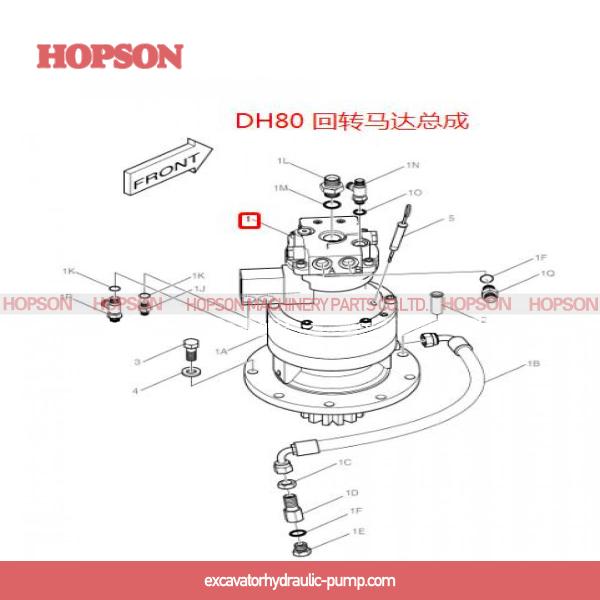 Excavatrice de JMF43 Sany Spare Parts Motor 31M9-10130 pour DH80 R60-7 SY75