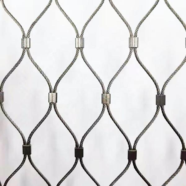 25*25mm Stainless Steel Cable Mesh 60 Degree Green Wall Wire Trellis System