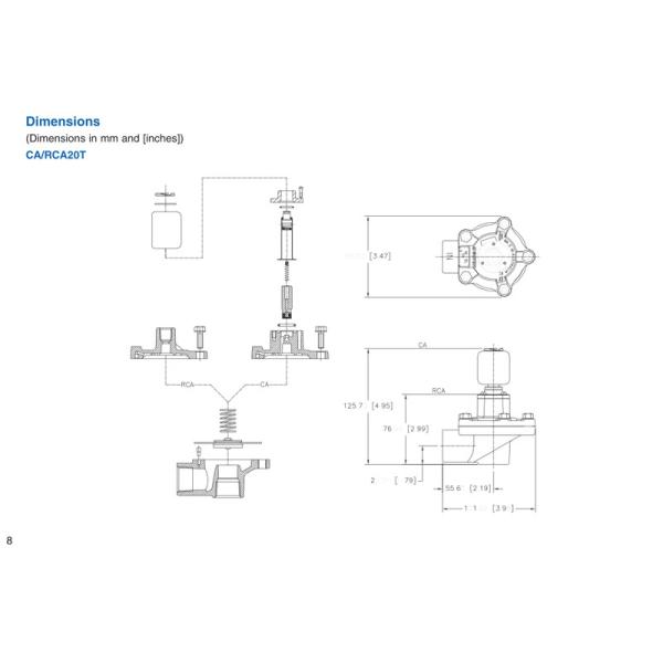 CA15T010-300 Screw 1/2 Inch Pulse Jet Valves Pneumatic Aluminium  Body Material