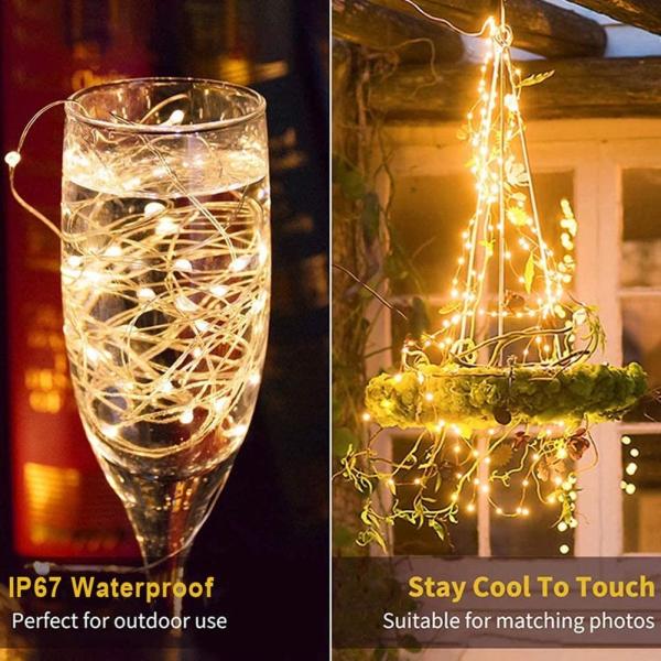Led Christmas Decor Battery Operated String Lights With Remote Timer Waterproof
