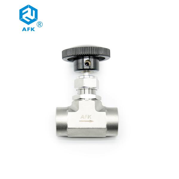 AFK Stainless Steel Female Thread Needle Valve High Pressure 2 Way 3/4in 3000psi
