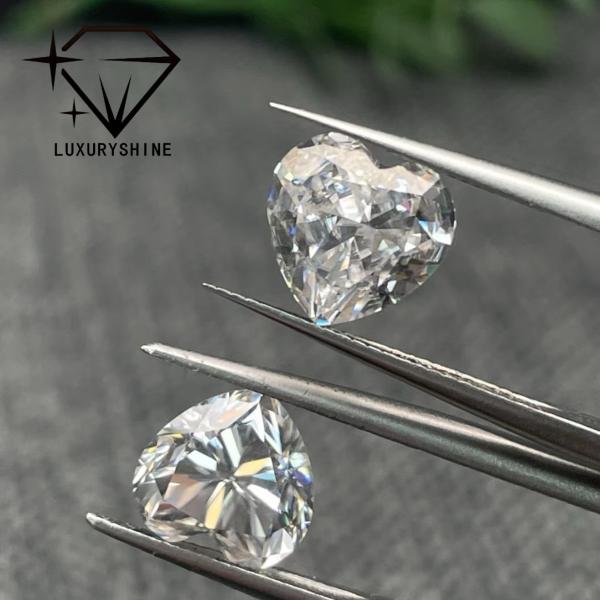 LuxuryShine VVS1-VS2 Heart Excellent Cut Lab Grown Diamond Real Diamonds & Wedding Jewelry & Customized Jewelry Support Special Customization