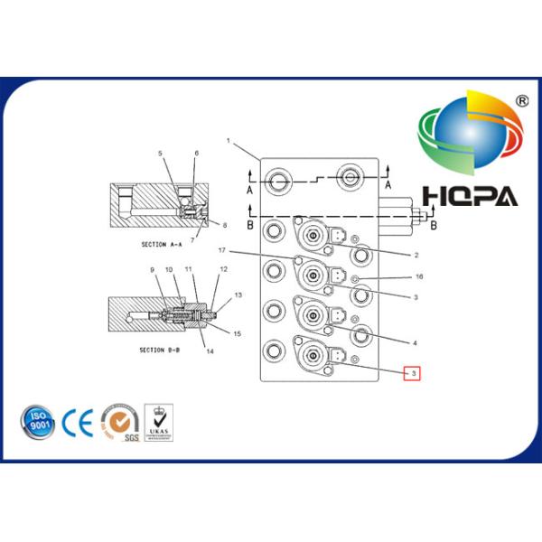 121-1490 Rotary Solenoid Valve / High Pressure Control Valve Excavator