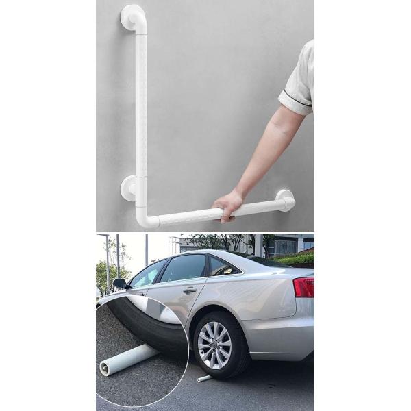 L Shaped Stainless Steel Grab Rails , Wall Mount Handicap Toilet Grab Bars OEM ODM