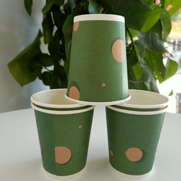Customized 8oz Compostable Paper Cup Plastic-Free and Eco-Friendly for Hot Beverages