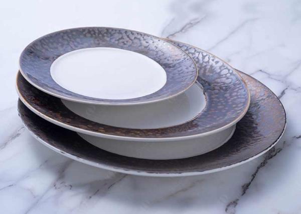 SGS Restaurant 16pcs Copper Color Dinnerware Set For 4