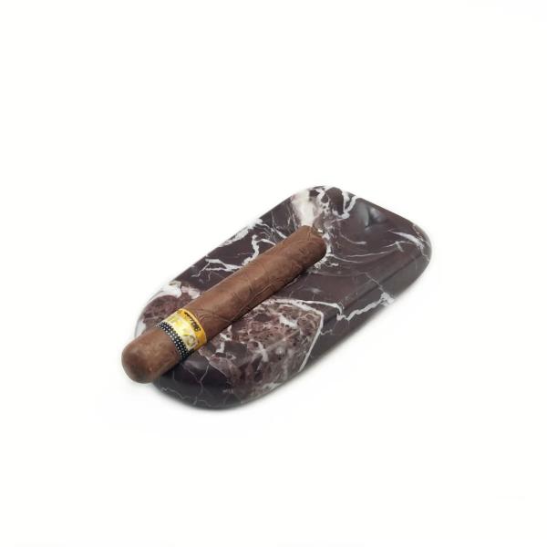 Cenicero Rectangular de Mármol Rosso Levanto Personalizado Elegante con Material Premium
