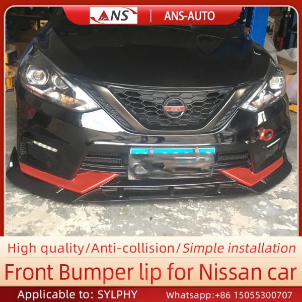 PP Universal Front Car Bumper Lip Shock Absorption For Nissan Sylphy