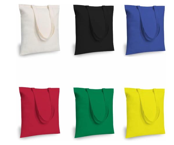 GiftExpress Sacos de compras personalizados de algodão branco