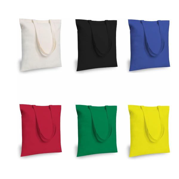 GiftExpress White Cotton Heavy Duty Canvas Shopping Bags Personalized