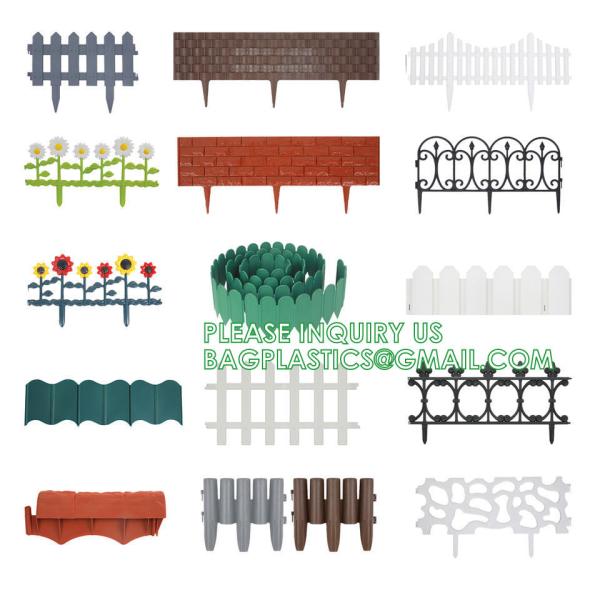 Metal Fence, Plastic Fence, Wooden Fence, Lawn Edging Border Outdoor Garden Fence Panels Decorative Plastic Fencing