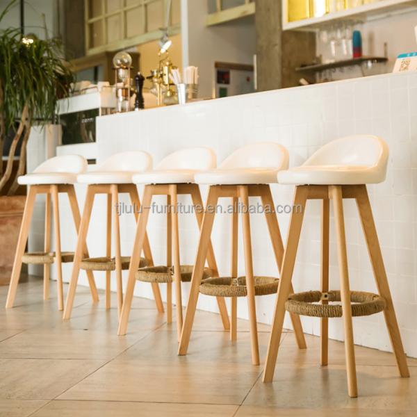 Fabric Upholstery Back High Bar Chair Stools for Kitchen and Bar Customized Practical Economy