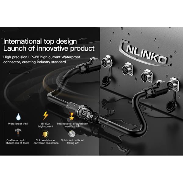 CNLINKO M28 3 Pin Male and Female 35A Plug Socket IP68 Waterproof Power Connector