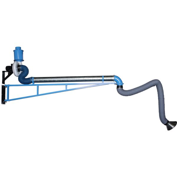 Industrial Rail Mounted Swing Arm Exhaust System Dedicated Vehicle Fume Collection Unit