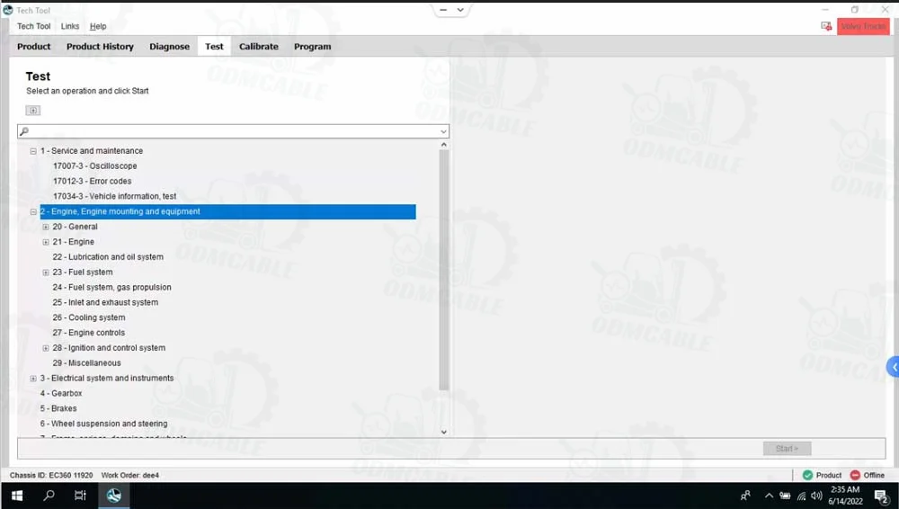 VOCOM 2 88894000 Усовершенствованный диагностический инструмент экскаватора для грузовиков Mack и тяжелых грузовых автомобилей