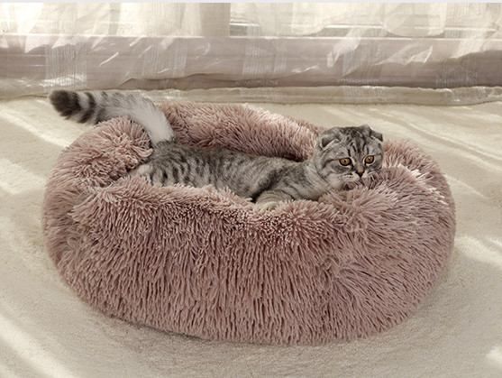 Современный мягкий плюш вокруг уютной кровати пещеры для собак котов небольших Snooze спящ