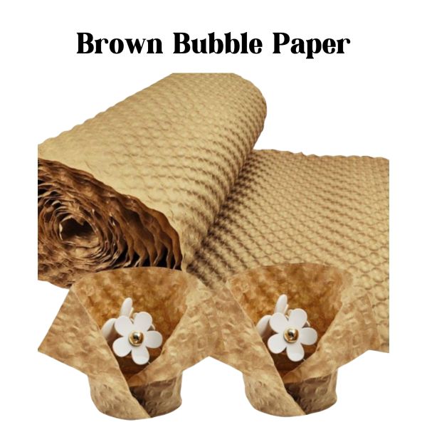 Eco Friendly Brown Kraft Bubble Roll 30cm X 30m 80GSM For Shipping