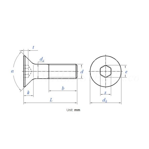Hexagon Bolts DIN7991 Hex Socket Flat Countersunk Head Screw