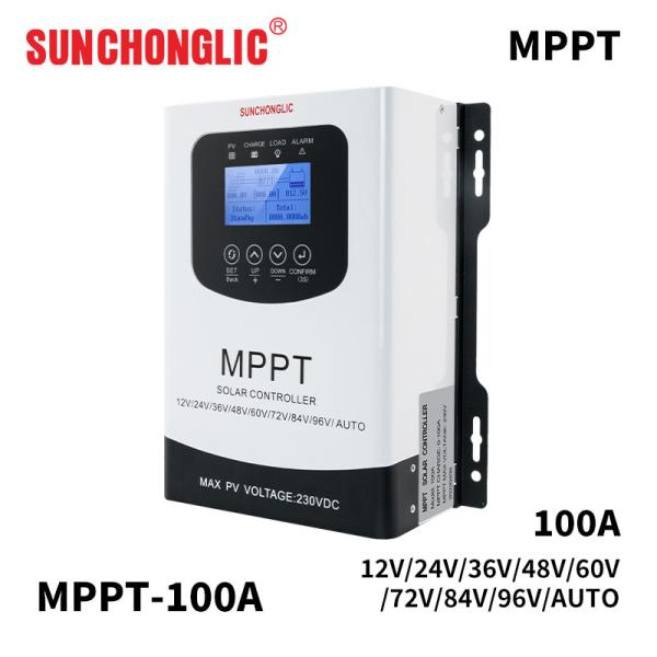 100A MPPT Solar Charge Controller with Automatic Tracking and RS485 Communication Interface for Efficient Solar Panel Regulation