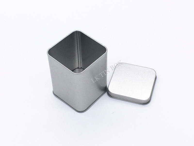 65x65x90Hmm Sandblasting Plain Matte Finished Square Tea Tin Storage Box