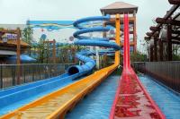 15M Adult Rainbow Fibreglass Water Slide Outdoor Water Playground