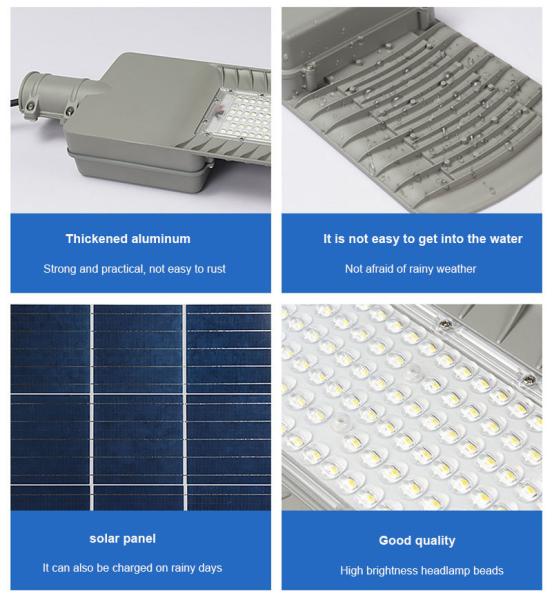 60w Remote Control Solar Powered Garden Street Lights Led Dusk To Dawn Street Light