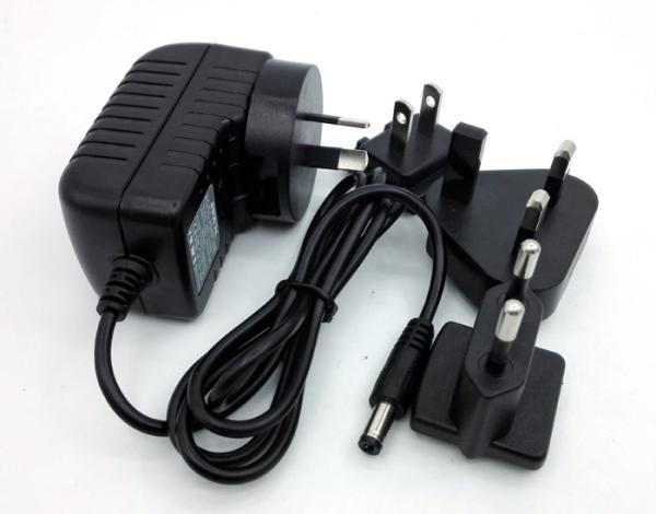 Interchangeable ac plug 12V 2A 1A 5V 2A 12v 5a power adapter with USA/Australia/Europe/UK plug dubai for LED .SET TOP