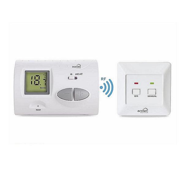 Riseem White Digital Air Conditioner Temperature Control Heating Wireless Room Thermostat