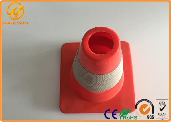 18 Inch Pvc Traffic Safety Cones With Reflective Collars , Base Size 28*28cm