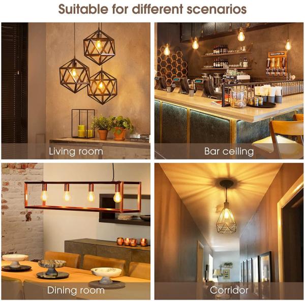 120V покрасило никель шариков 230V 100V 240V G125 E27 6W Edison покрытый