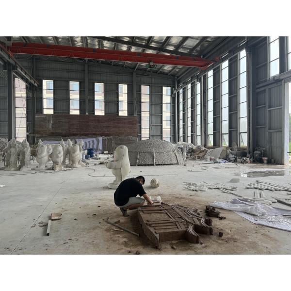 Exquisite Lotus Relief Mural Hand Carved from Natural Marble Stone for Modern Wall Decor