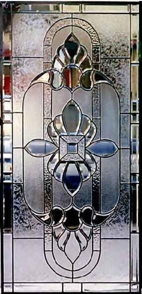 black chrome caming decorative glass