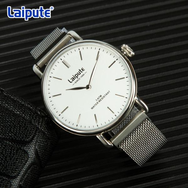 OEM Stainless Steel Mesh Bracelet Watch , Mens Stainless Steel Watch White Face