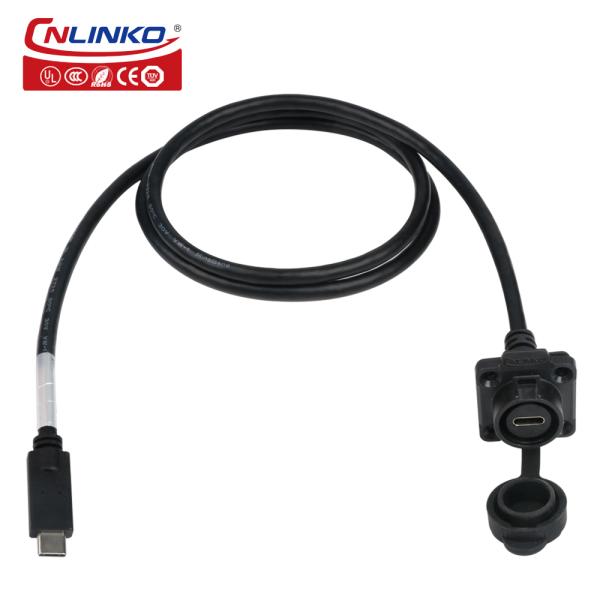 Cnlinko Manufacturer LP16 Industrial Waterproof Fast Transfer Data USB Type c Connector Male Usb Type c Female Connector