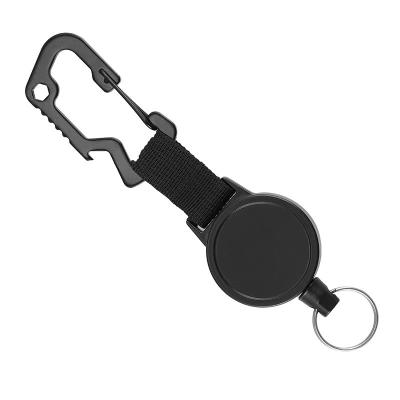 Deyi Badge Reel Metal Carabiner Key Ring for Fishing Cycling Hiking Outdoors