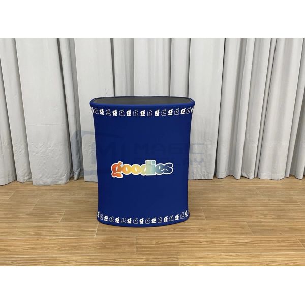 31x38 Trade Show Podium Counter CMYK Popup Display Stand Instant Use