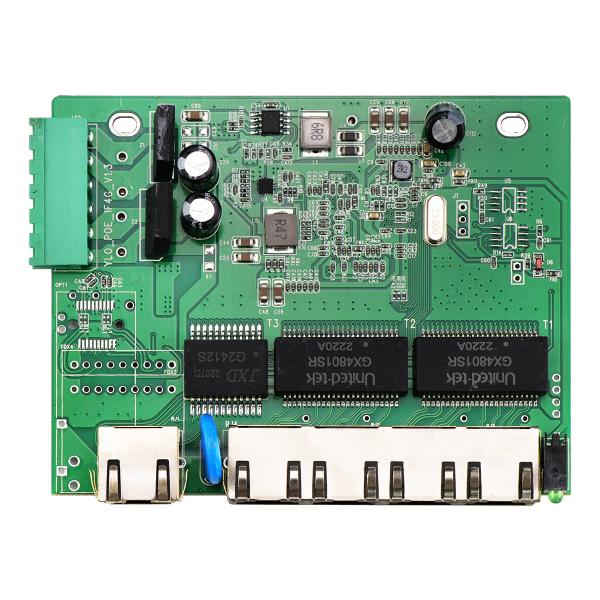 Industrial 5-Port Ethernet Switch E-Mark Certified Unmanaged 12V/24V Input Fanless